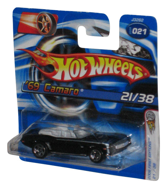 Hot Wheels 2006 First Editions 21/38 (2006) Black '69 Camaro Car #021 - (Short Card)