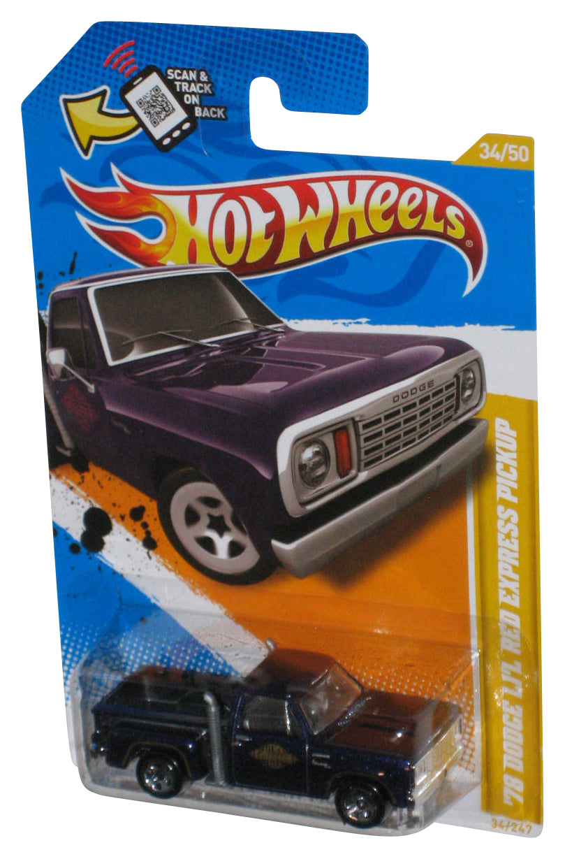 Hot Wheels 2012 New Models 34/50 '78 Dodge Li'l Red Express Pickup Purple Truck Toy 34/247 - (Small Dent)