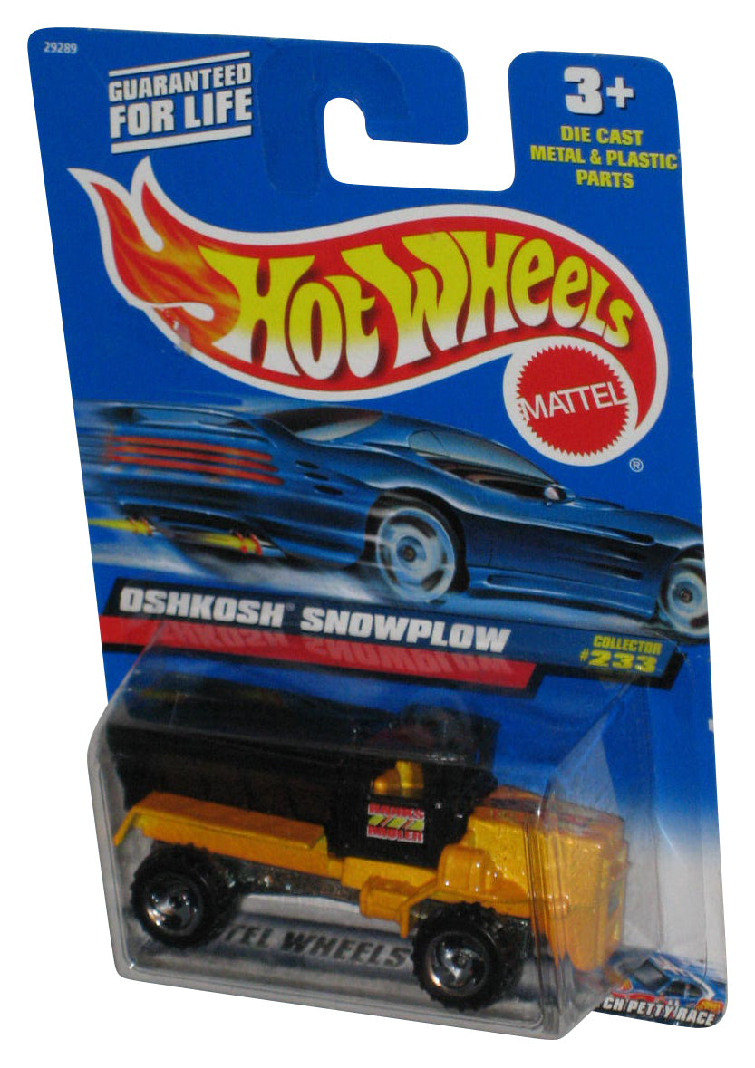 Hot Wheels Oshkosh Snowplow (1999) Mattel Black & Yellow Toy Truck #233