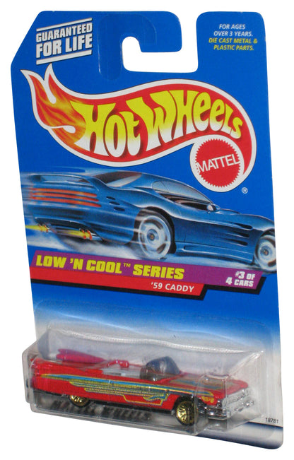 Hot Wheels Low 'N Cool Series 3/4 (1997) Mattel Red '59 Caddy Toy Car #699