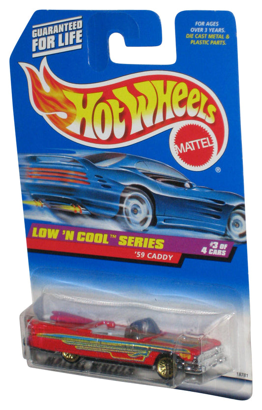 Hot Wheels Low 'N Cool Series 3/4 (1997) Mattel Red '59 Caddy Toy Car #699