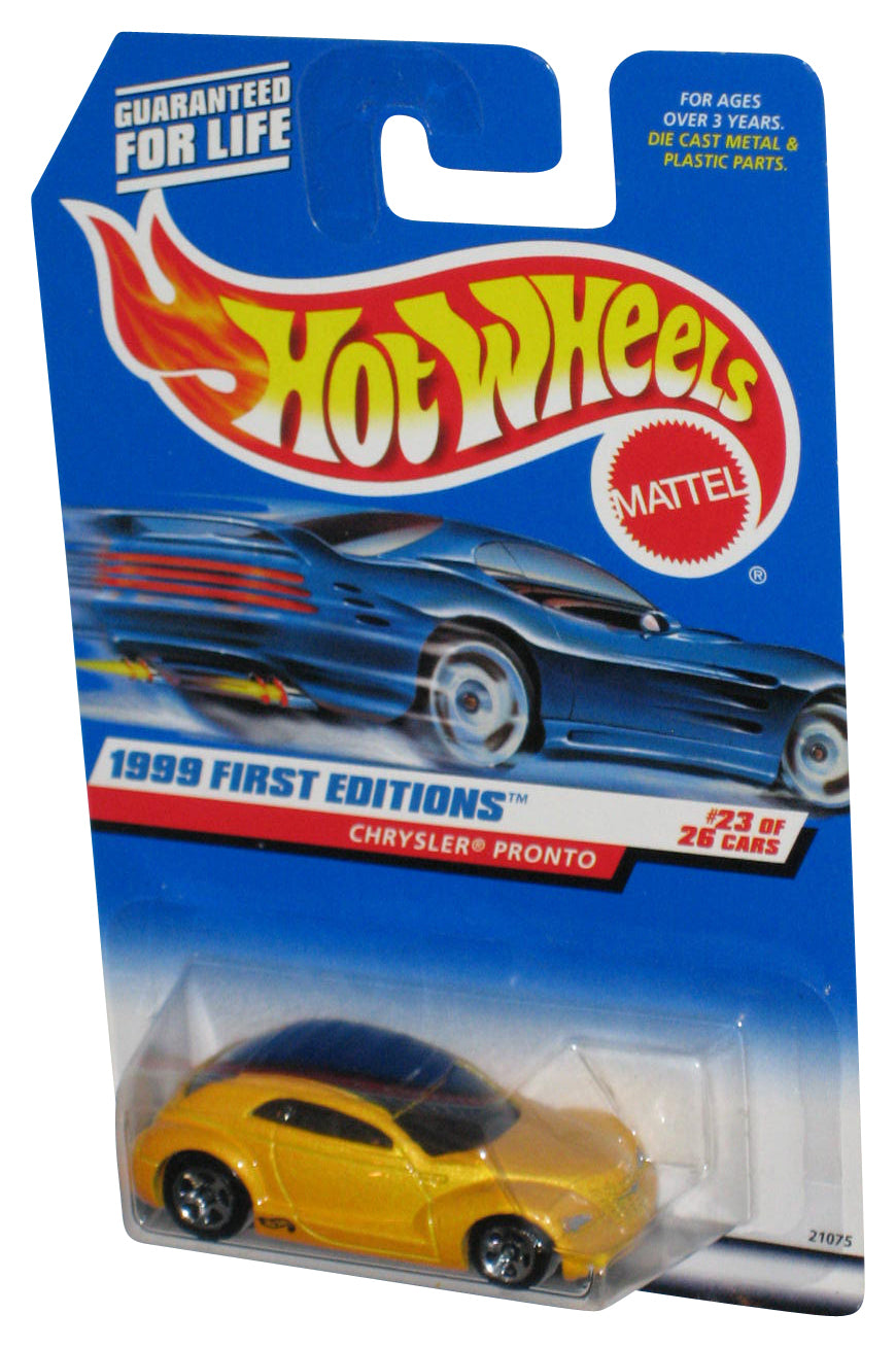 Hot Wheels 1999 First Editions 23/26 (1998) Yellow Chrysler Pronto Car #928
