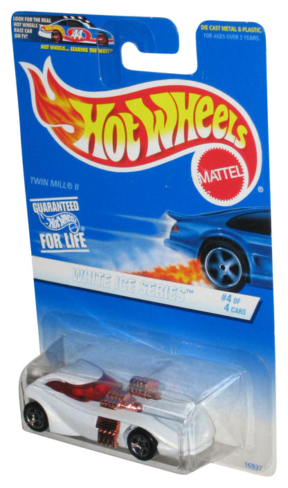 Hot Wheels White Ice Series 4/4 (1996) White Twin Mill II Toy Car #564