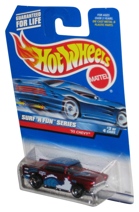 Hot Wheels Surf 'N Fun Series 3/4 (1998) Mattel Red '55 Chevy Toy Car #963