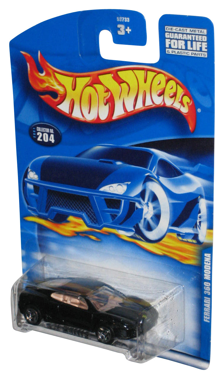Hot Wheels Ferrari 360 Modena (2001) Mattel Black Die-Cast Toy Car #204