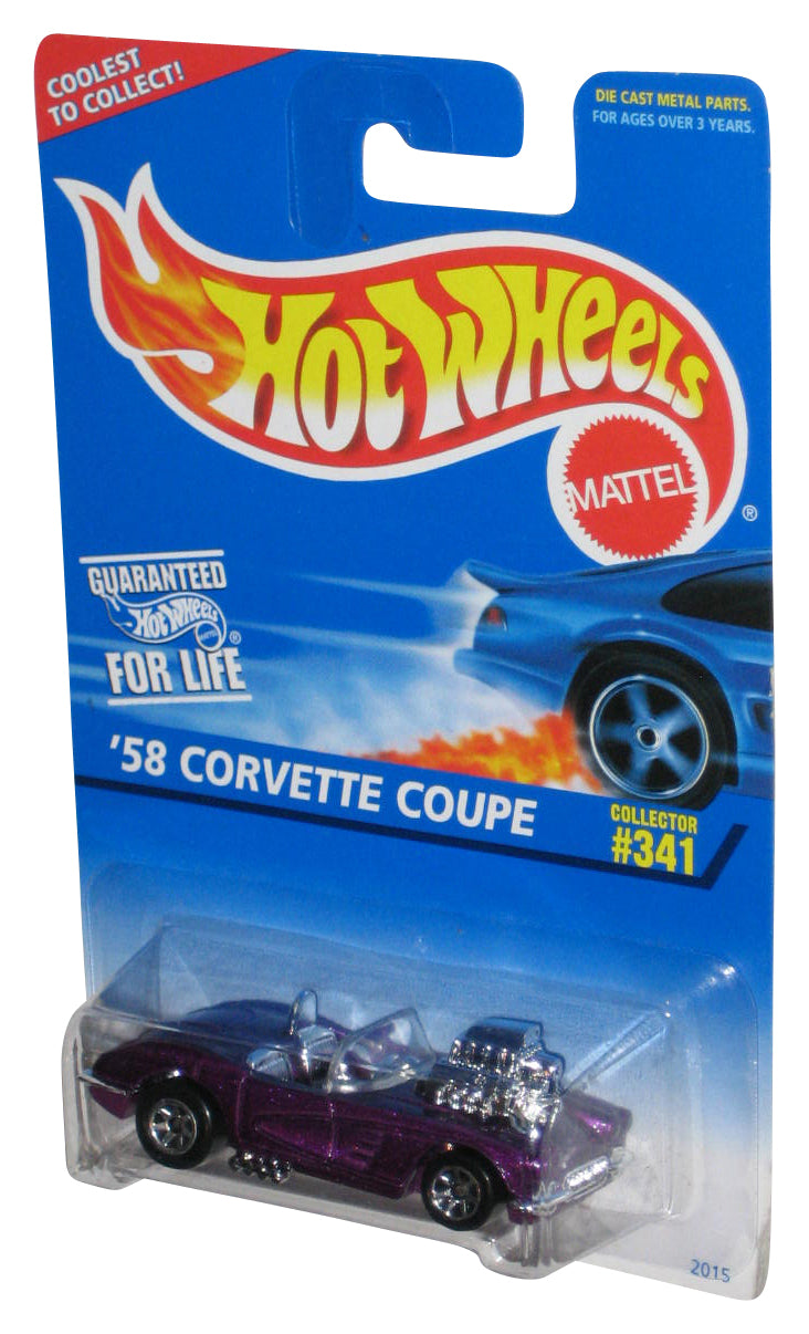 Hot Wheels Purple '58 Corvette Coup (1996) Mattel Toy Car #341