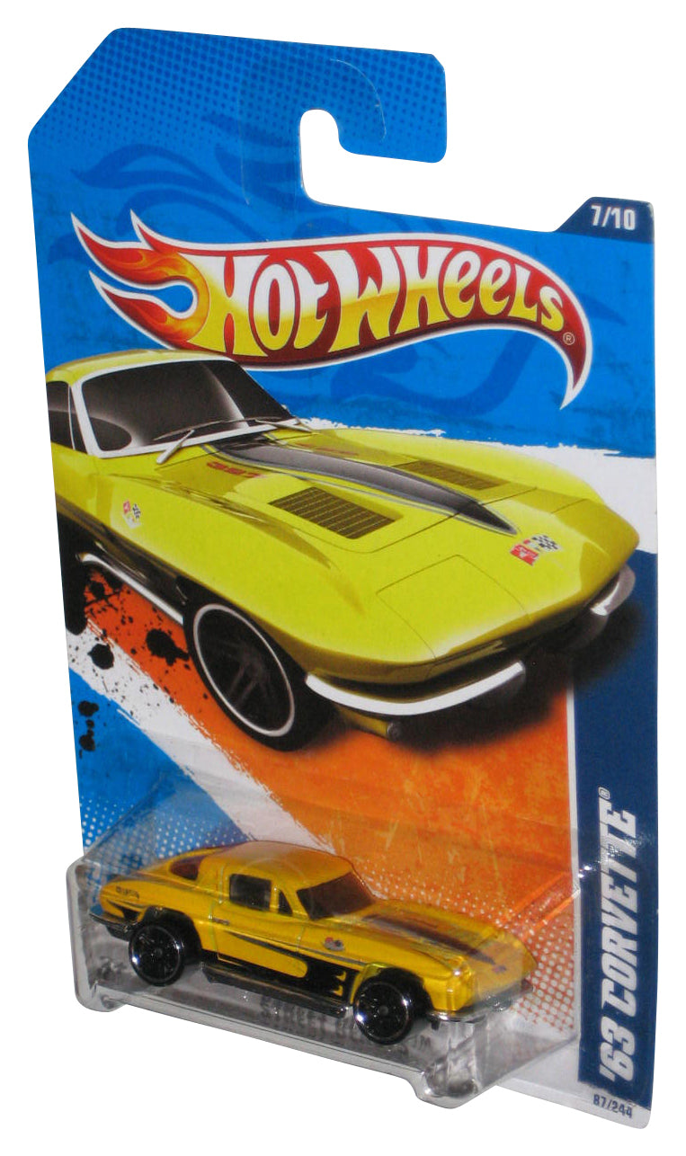 Hot Wheels Street Beasts Yellow '63 Corvette Toy Car 87/244