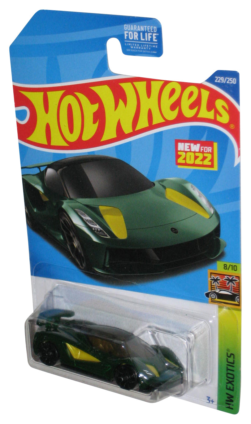 Hot Wheels HW Exotics 8/10 (2022) Green Lotus Elvija Toy Car 229/250