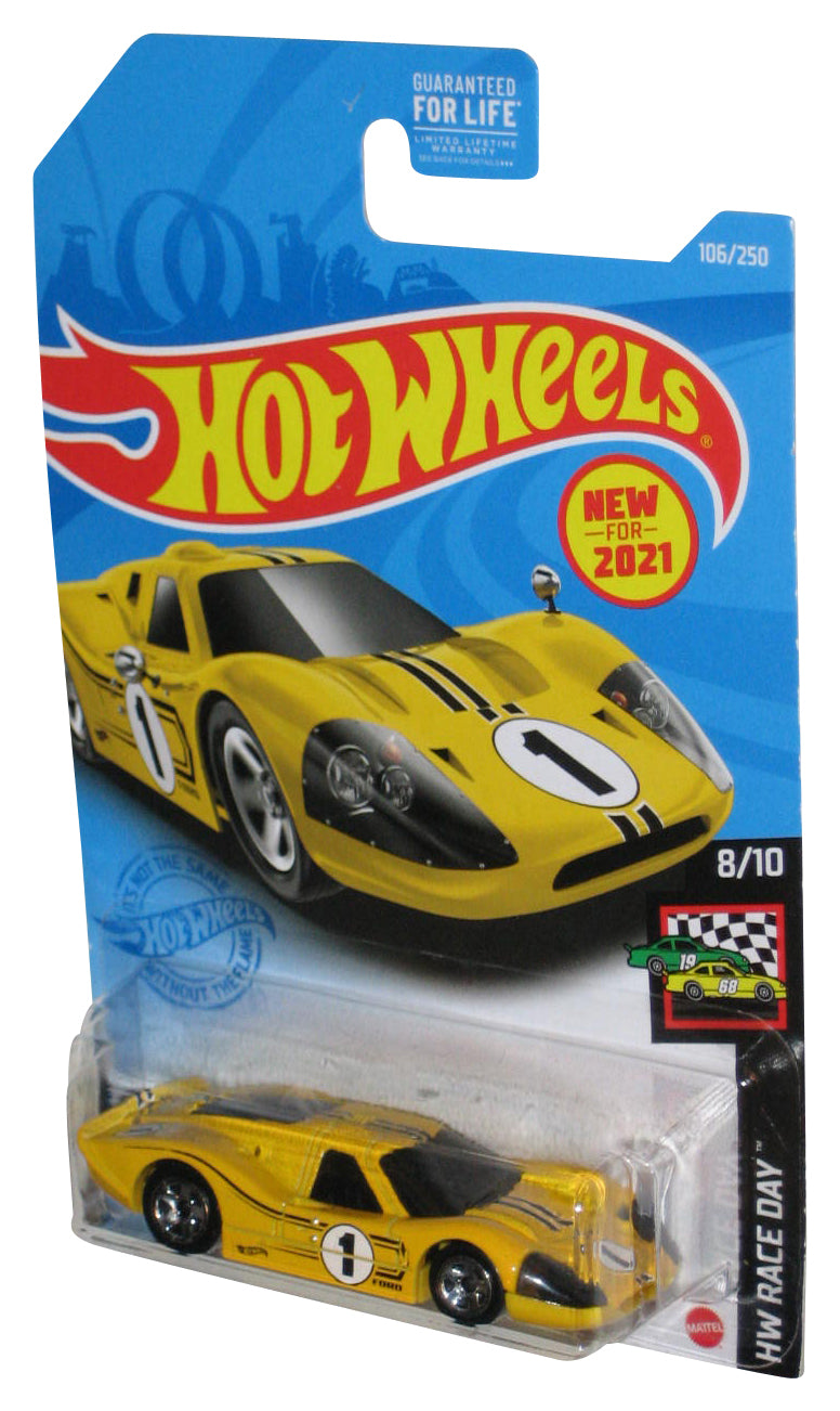 Hot Wheels HW Race Day 8/10 (2021) Yellow '67 Ford GT40 Mk.IV Toy Car 106/250