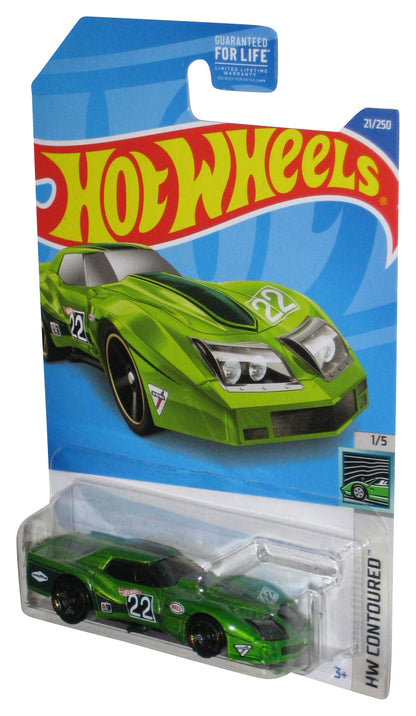Hot Wheels HW Contoured 1/5 (2021) Green '76 Greenwood Corvette Toy Car 21/250