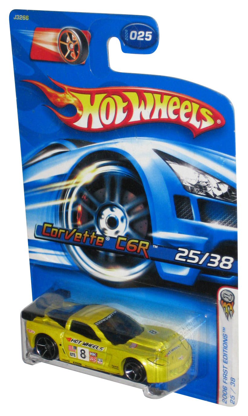 Hot Wheels 2006 First Editions 25/38 Corvette C6R Mattel Yellow Toy Car 025/223