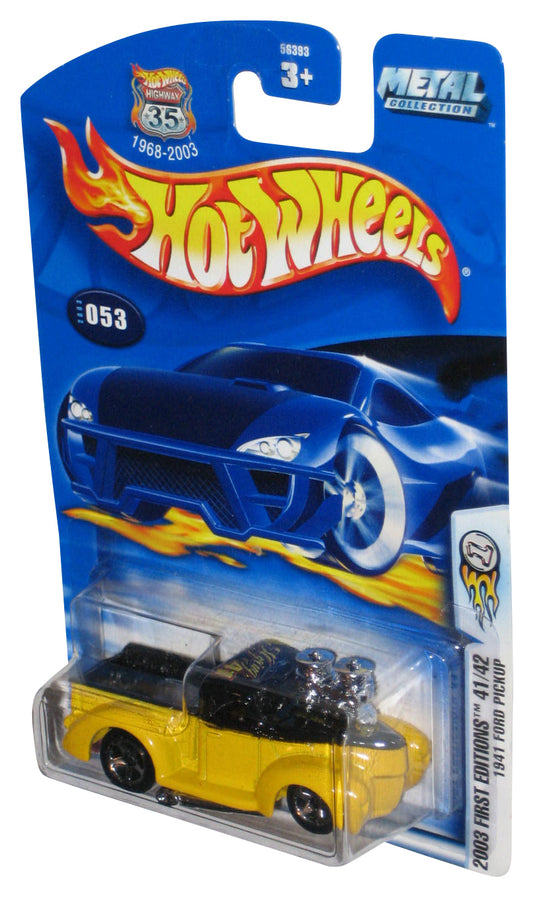 Hot Wheels 2003 First Editions 41/42 Yellow 1941 Ford Pickup Truck #053