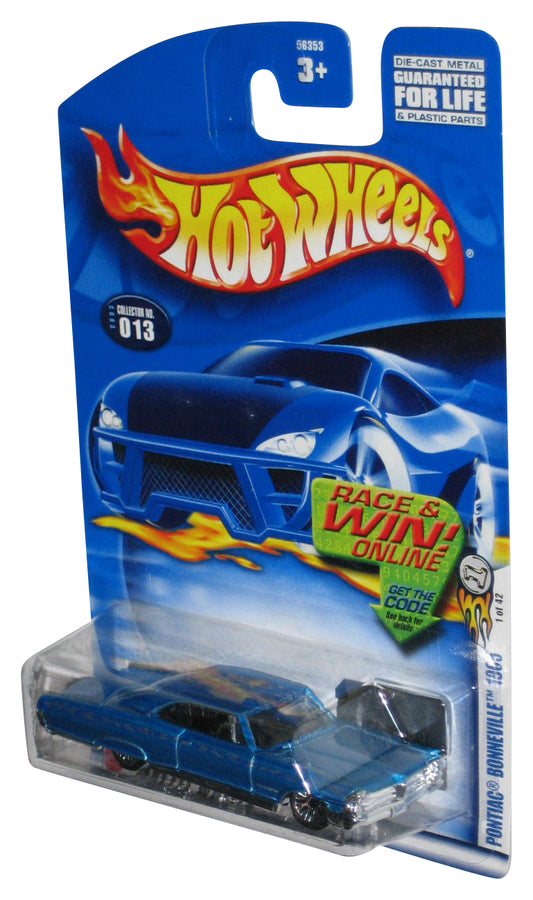 Hot Wheels Pontiac Bonneville 1965 (2003) Mattel Blue Toy Car #013