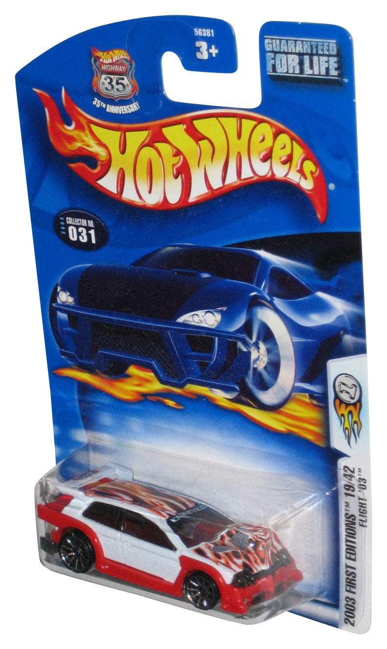 Hot Wheels 2003 First Editions 19/42 Red & White Flight '03 Toy Car #031