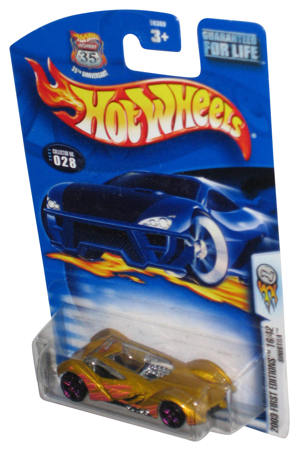 Hot Wheels 2003 First Editions 16/42 Gold Sinistra Toy Car #028