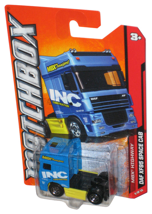 Matchbox MBX Highway (2011) Blue & Yellow Daf XF95 Space Cab Truck Toy 88/120
