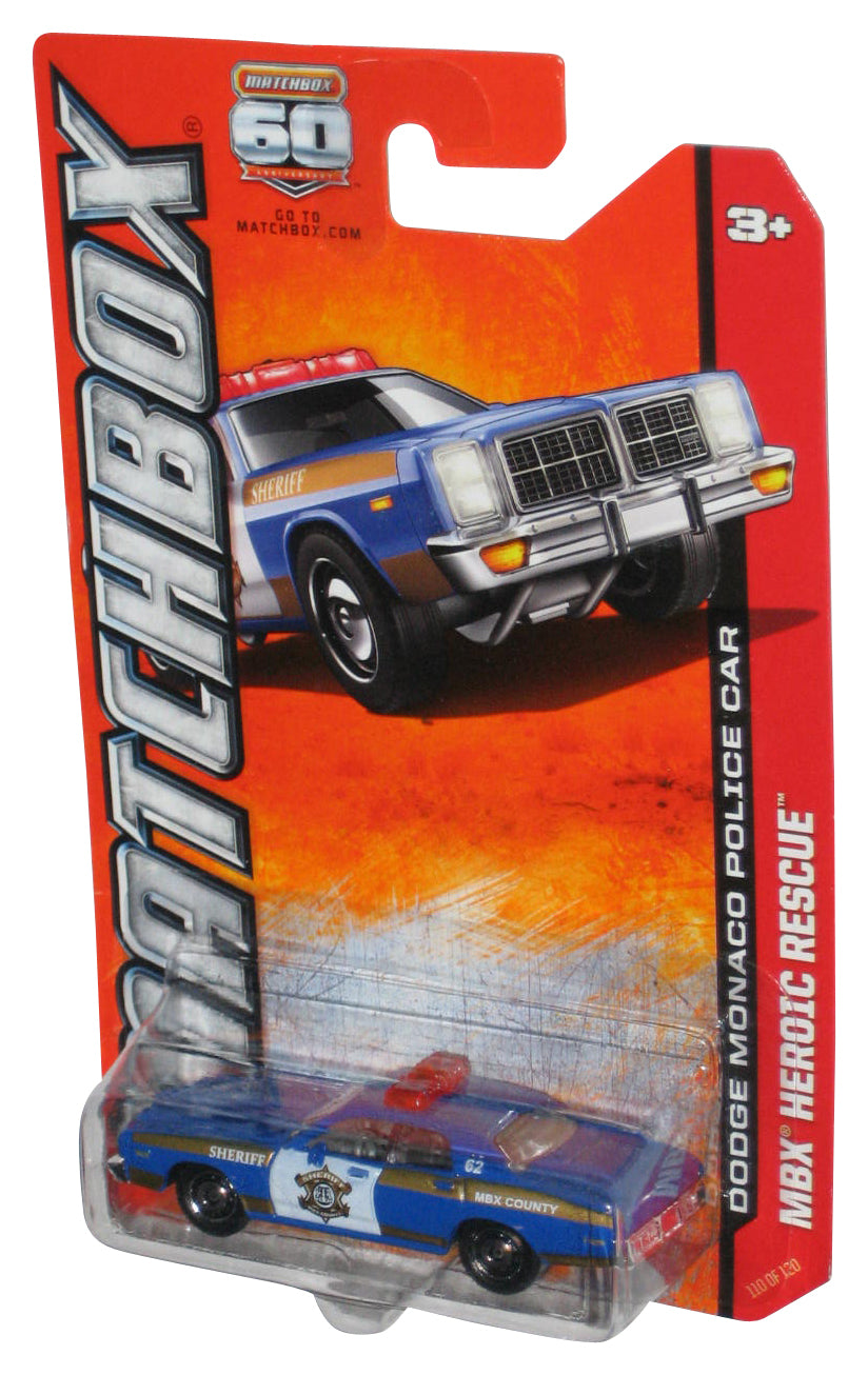 Matchbox MBX Heroic Rescue (2012) Blue Dodge Monaco Police Car 110/120