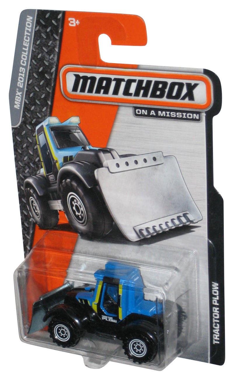 Matchbox MBX 2013 Collection Blue & Black Tractor Plow Construction Toy