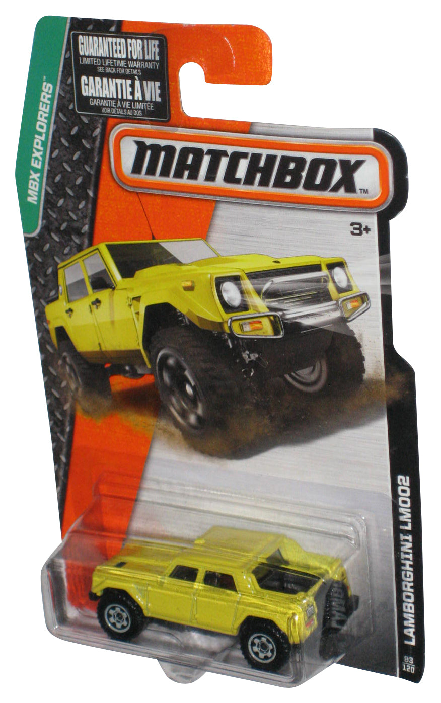 Matchbox MBX Explorers (2014) Yellow Lamborghini LM002 Toy Car 83/120
