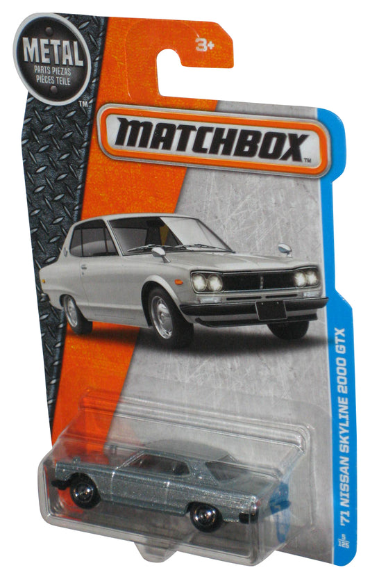 Matchbox MBX Adventure City (2016) Silver '71 Nissan Skyline 2000 GTX Car 5/125