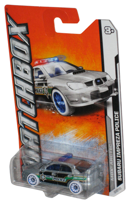 Matchbox MBX Arctic (2011) Silver Subaru Impreza Police Toy Car 78/120