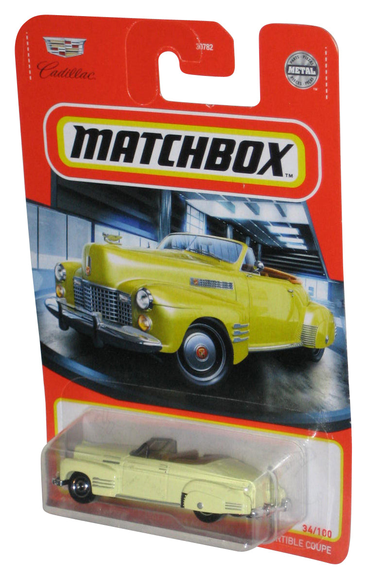 Matchbox 1941 Cadillac Series 62 Convertible Coupe (2020) Yellow Toy Car 34/100