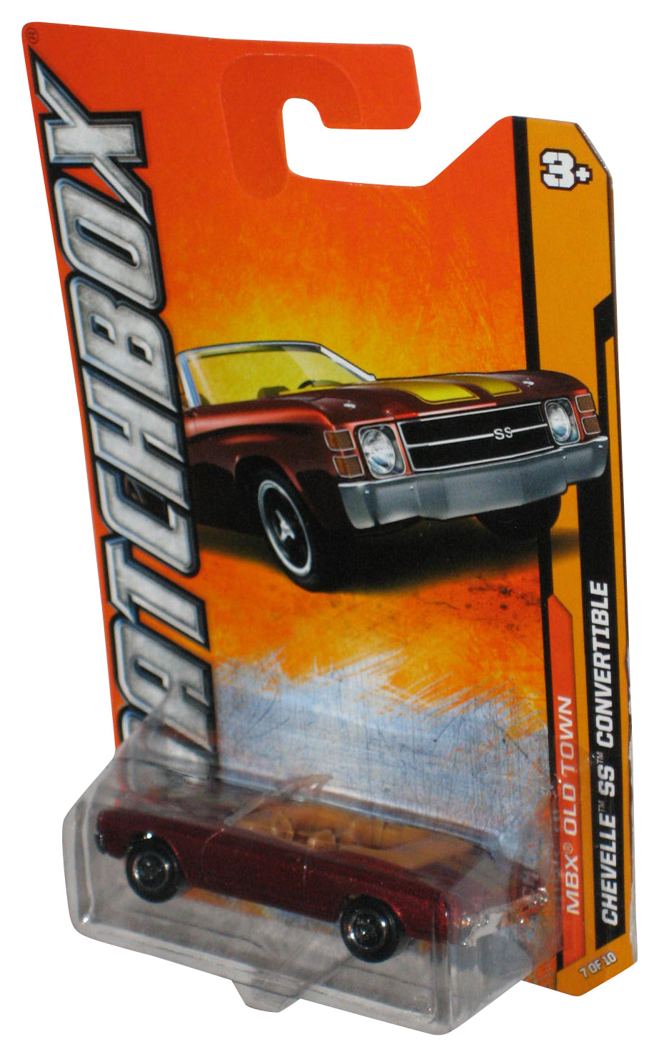 Matchbox MBX Old Town (2011) Red Chevelle SS Convertible Toy Car 67/120