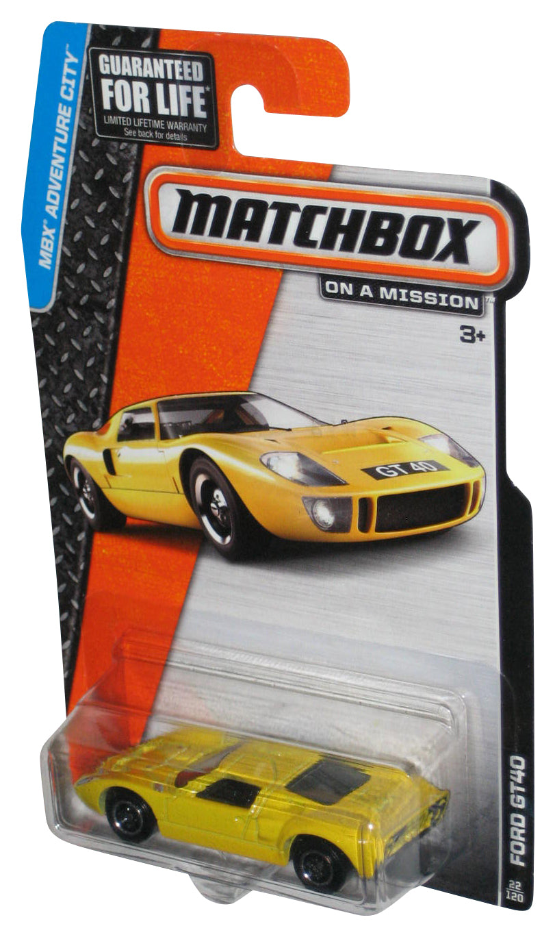 Matchbox MBX Adventure City (2014) Yellow Ford GT40 Toy Car 22/120