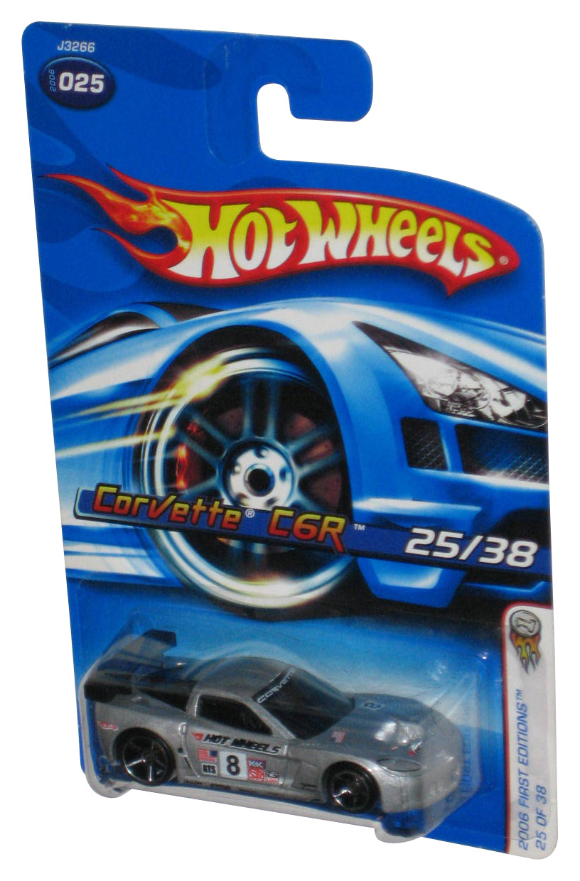 Hot Wheels 2006 First Editions 25/38 Corvette C6R Silver Toy Car #025