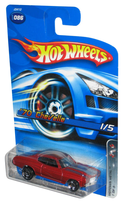 Hot Wheels Motown Metal 1/5 (2006) Red '70 Chevelle Toy Car #086