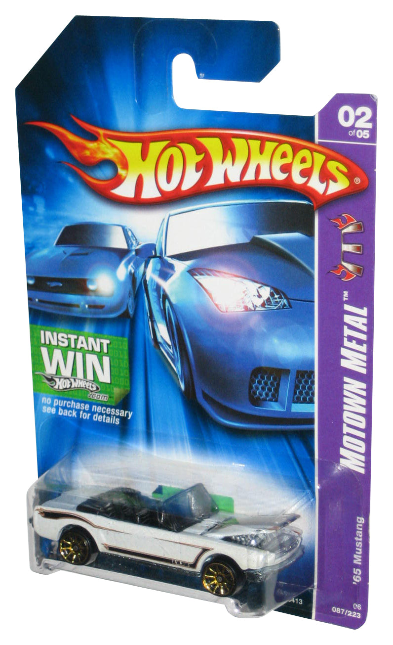 Hot Wheels Motown Metal 02/05 (2006) White '65 Mustang Toy Car 087/223