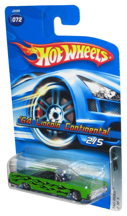 Hot Wheels Tag Rides 2/5 (2006) Green '64 Lincoln Continental Toy Car #072