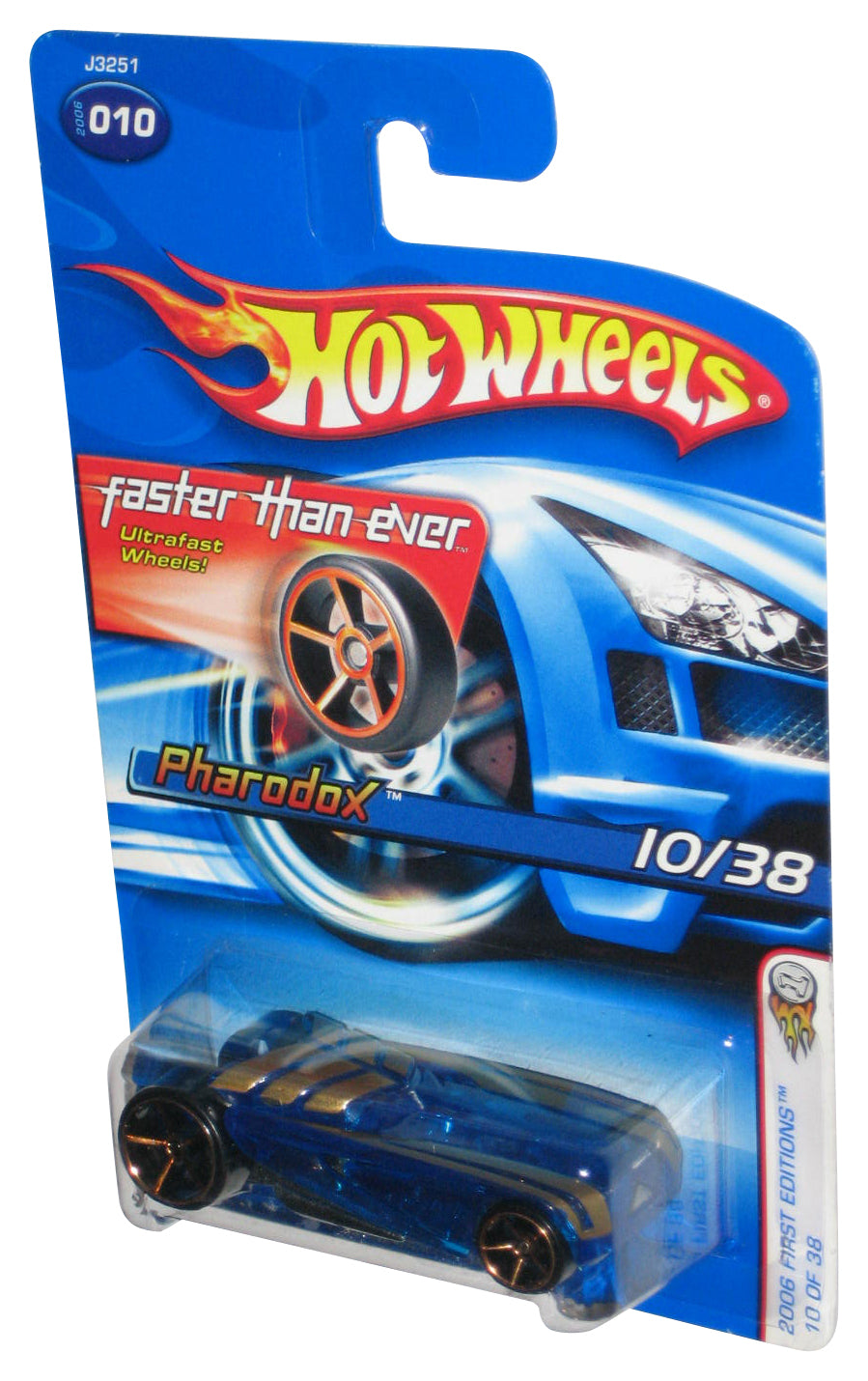 Hot Wheels 2006 First Editions 10/38 Blue Pharodox Toy Car #010 - (Faster Than Ever Card)