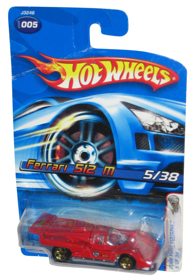 Hot Wheels 2006 First Editions 5/38 Red Ferrari 512 M Toy Car #005 - (Damaged Packaging)