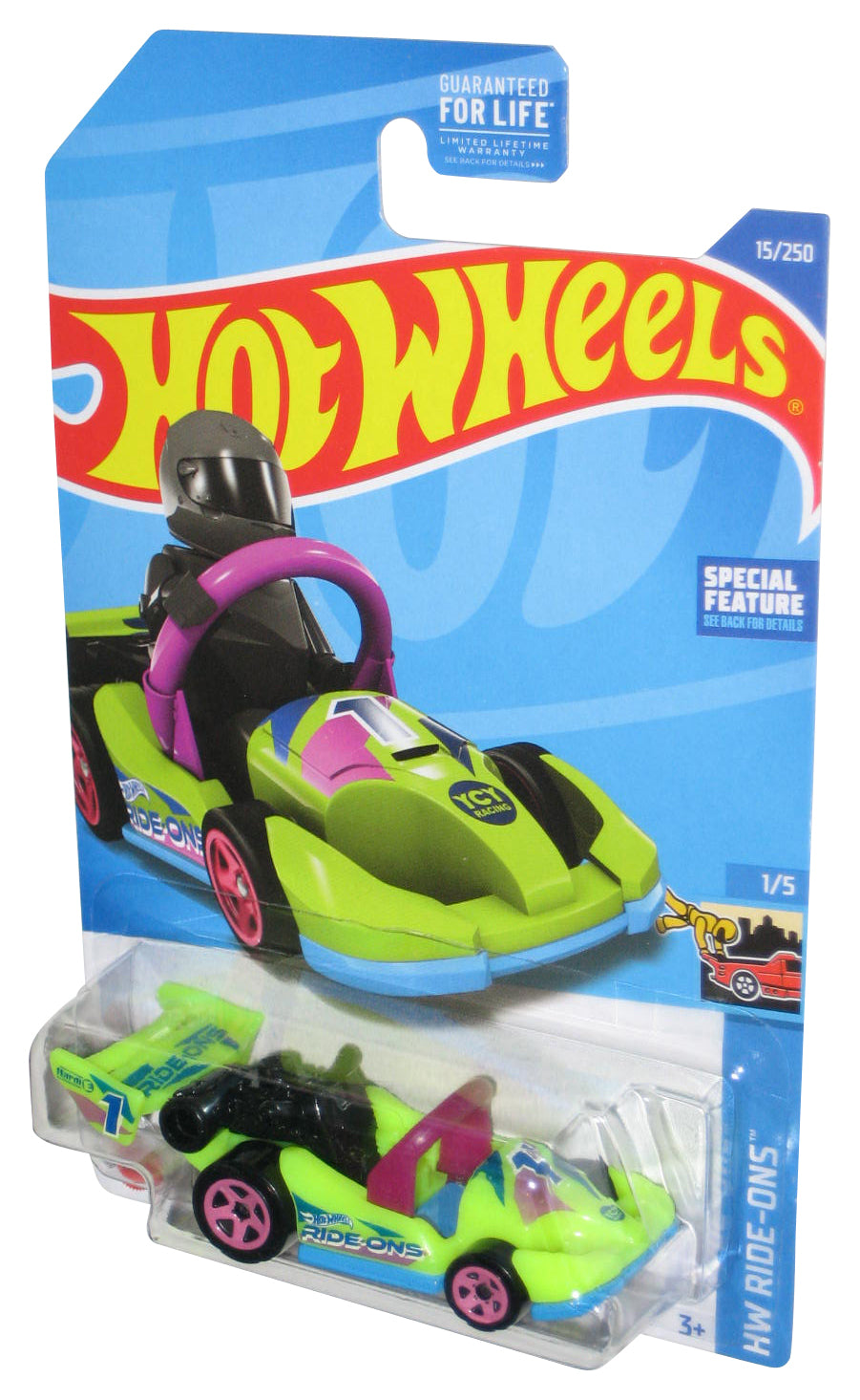 Hot Wheels HW Ride-Ons 1/5 (2021) Green Let's Go Toy Go Kart 15/250