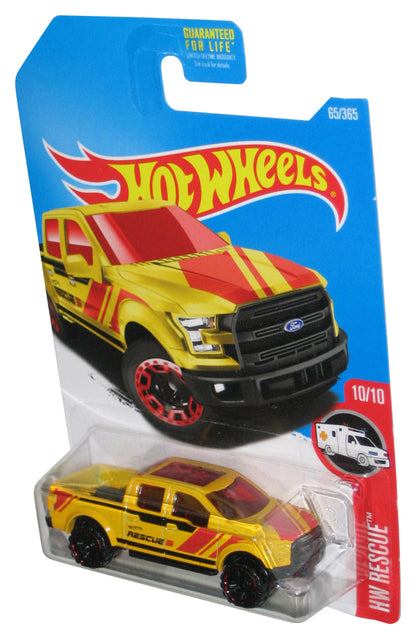 Hot Wheels HW Rescue 10/10 (2015) Yellow '15 Ford F-150 Toy Truck 65/365