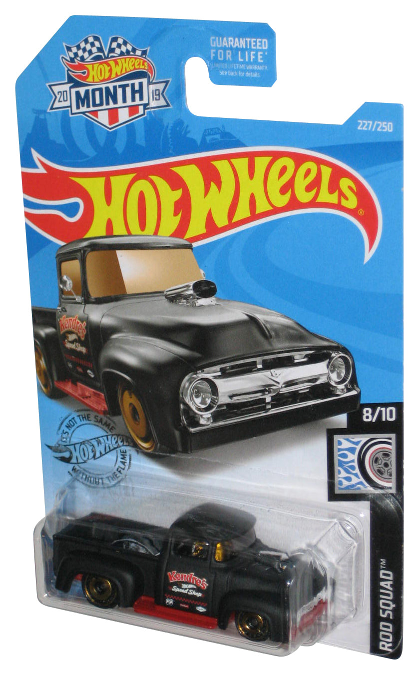 Hot Wheels Custom '56 Ford Rod Squad 8/10 Black Toy Truck 227/250 - (2019 Month Card)