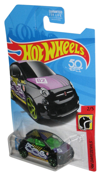 Hot Wheels HW Daredevils 2/5 (2017) Black & Purple Fiat 500 Toy Car