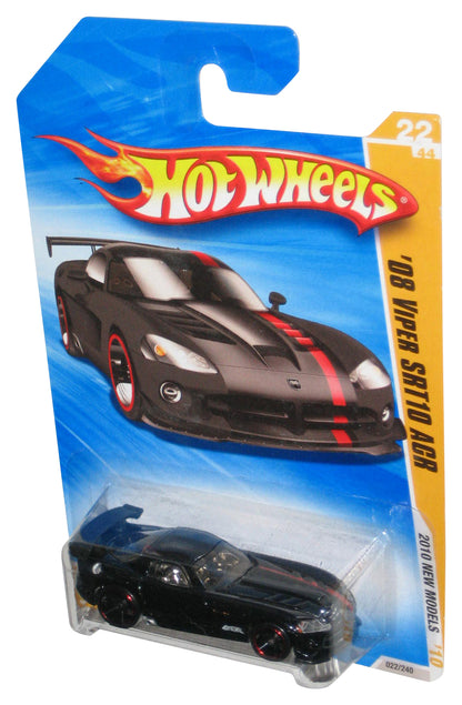 Hot Wheels 2010 New Models '10 22/44 Black '08 Viper SRT10 ACR Car 022/240 - (Plastic Partially Loose From Card)