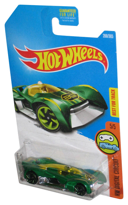 Hot Wheels HW Digital Circuit 5/5 (2015) Green Futurismo Toy Car 288/365