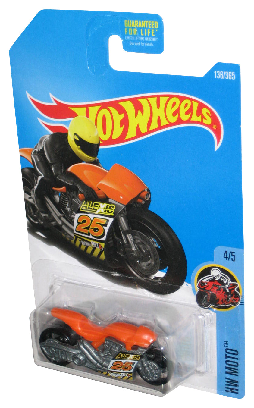 Hot Wheels HW Moto 4/5 (2015) Orange Street Stealth Motorcycle Toy Bike 136/365