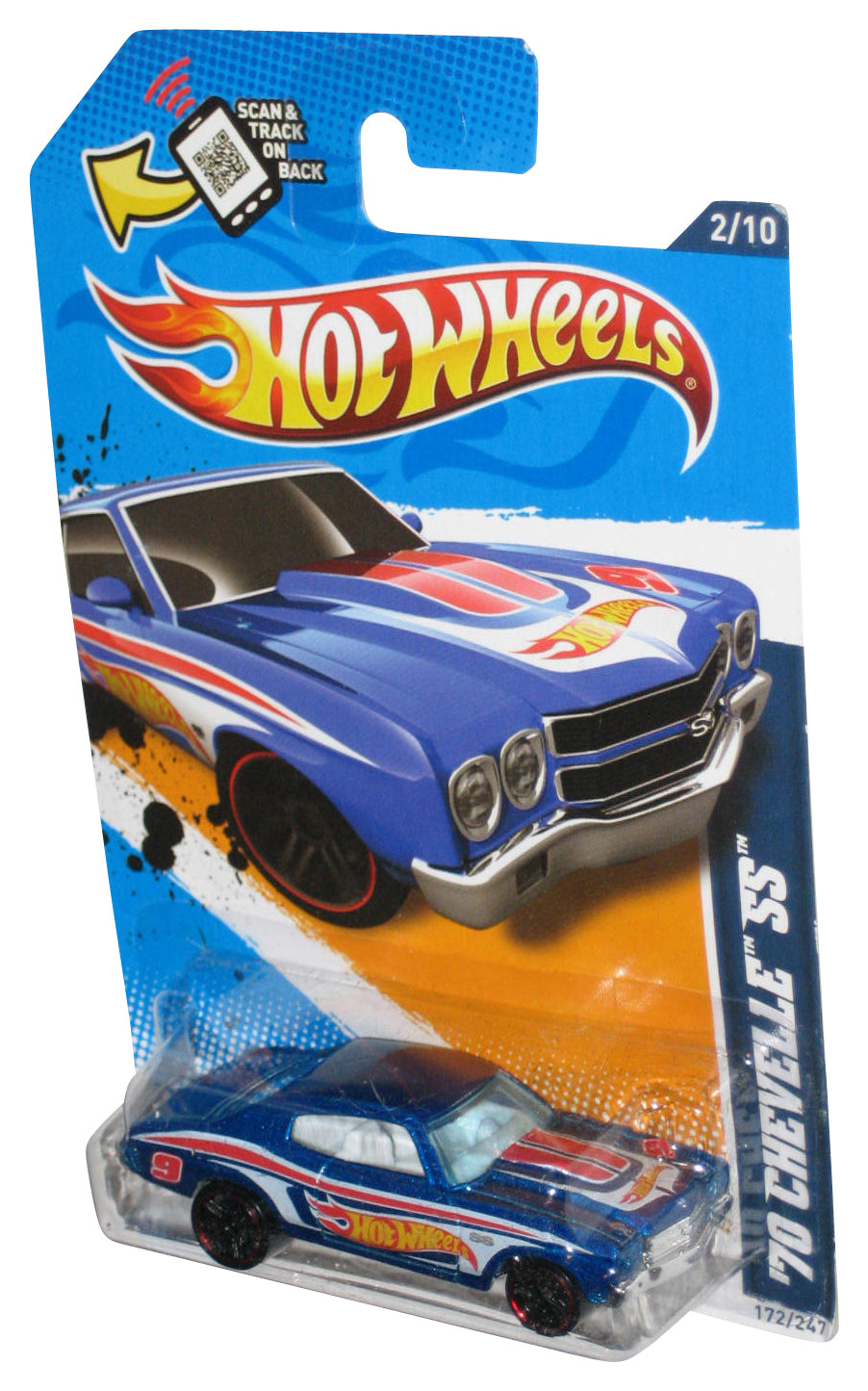 Hot Wheels HW Racing '12 2/10 (2011) Blue '70 Chevelle SS Car 172/247