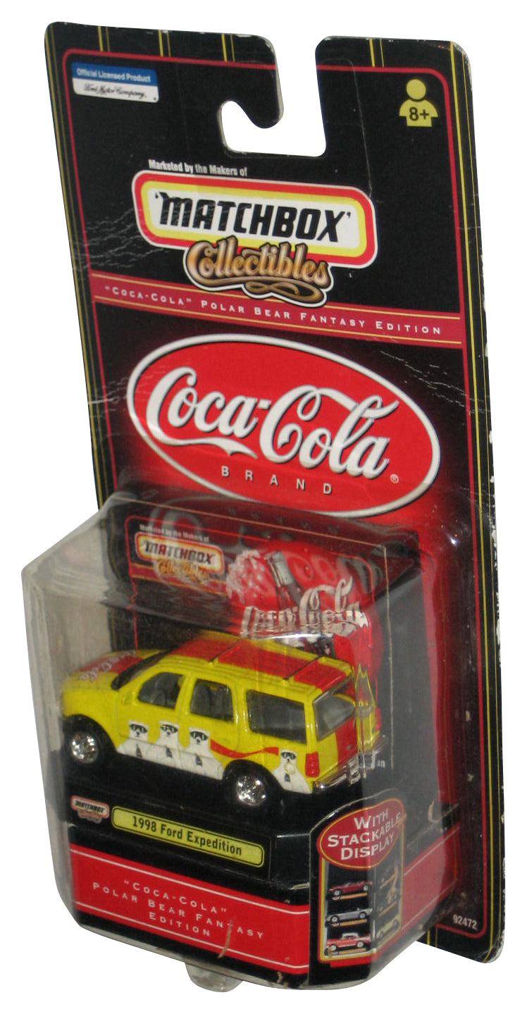 Matchbox Collectibles (1999) Mattel Yellow 1998 Ford Expedition Toy Car - (Coca-Cola Polar Bear Fantasy Edition)