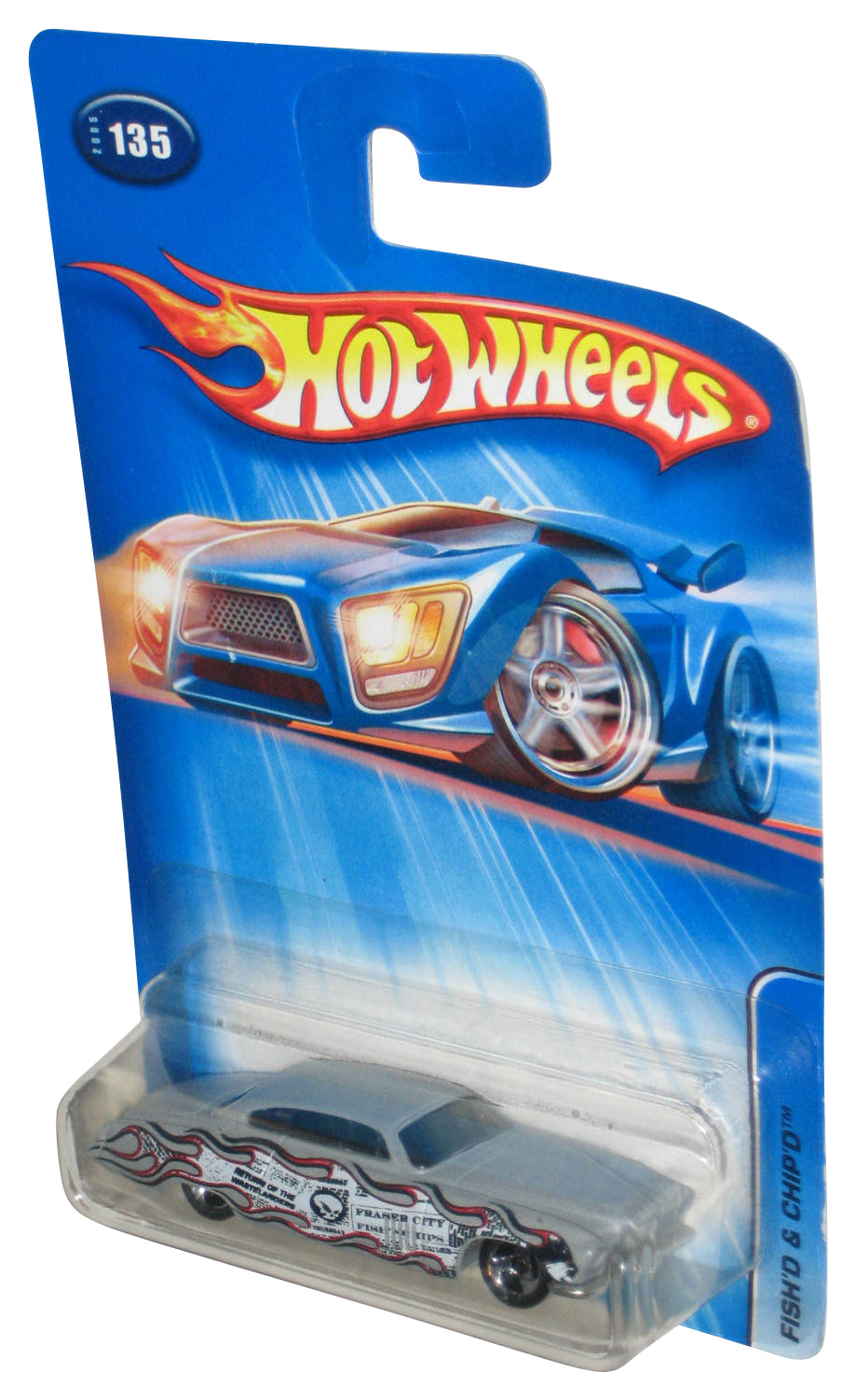 Hot Wheels Fish'd & Chip'd Silver (2004) Mattel Toy Car #135
