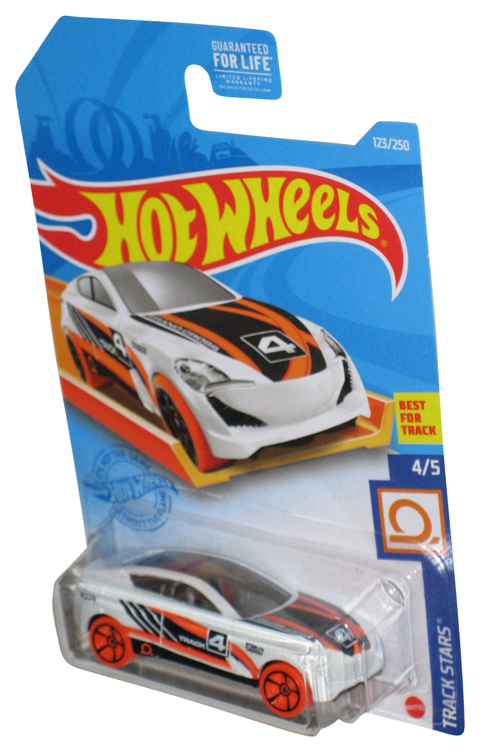 Hot Wheels Track Stars 4/5 (2020) White Grand Cross Car Toy 123/250
