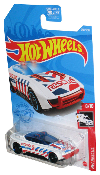Hot Wheels HW Rescue 8/10 (2020) White Alpha Pursuit Toy Car 238/250