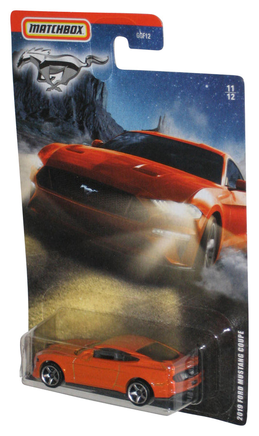 Matchbox Orange 2019 Ford Mustang Coupe Toy Car 11/12 - (Cracked Plastic)