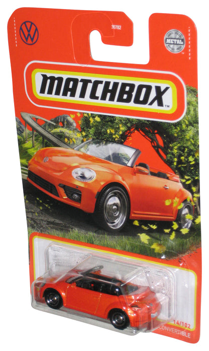 Matchbox Orange 2019 Volkswagen Beetle Convertible Metal Toy Car 14/102
