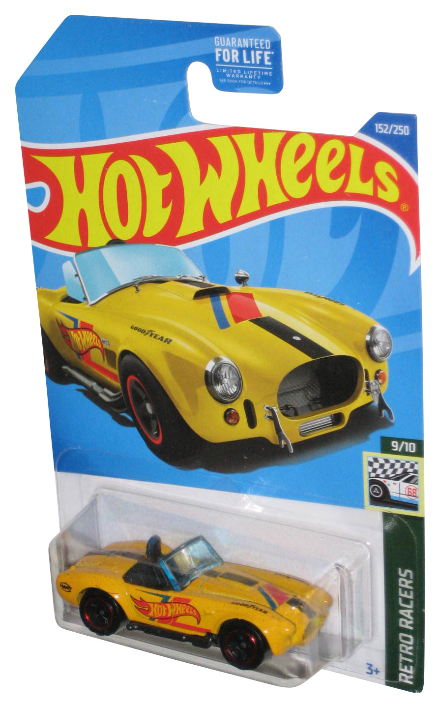Hot Wheels Retro Racers 9/10 (2021) Yellow Shelby Cobra 427 S/C Car 152/250