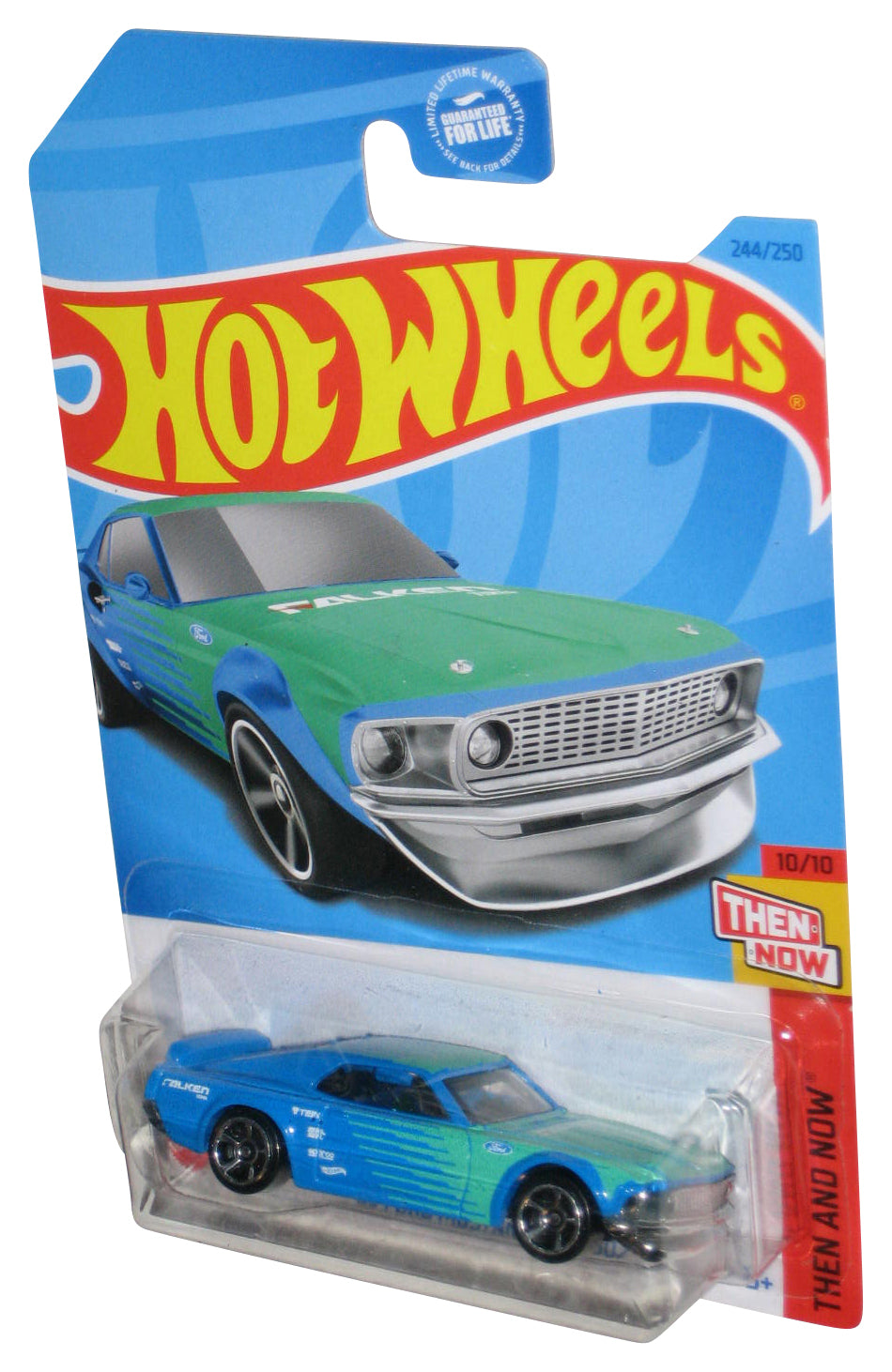 Hot Wheels Then And Now 10/10 (2021) Green & Blue '69 Ford Mustang Boss 302 Car 244/250